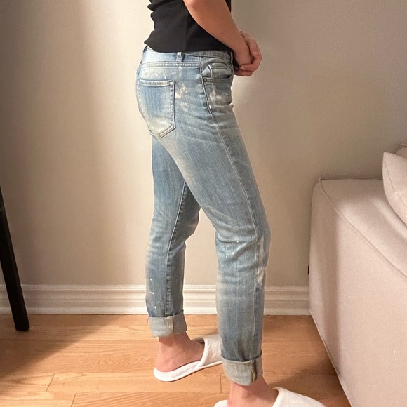 Slouchy low rise medium wash jean size 2 - Picture 3 of 4